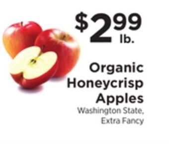 ShopRite Organic honeycrisp apples offer
