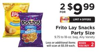 ShopRite Frito lay snacks party size offer