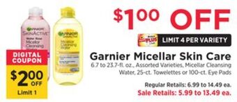 ShopRite Micellar skin care offer