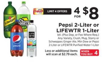 ShopRite Pepsi 2-liter or lifewtr 1-liter offer