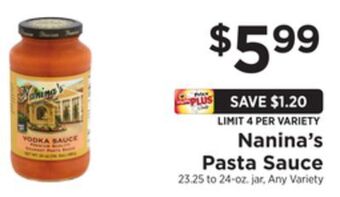 ShopRite Pasta sauce offer