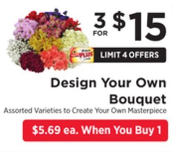 ShopRite Design your own bouquet offer