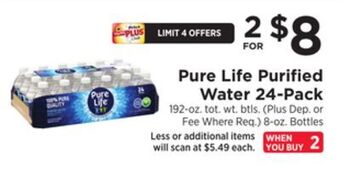 ShopRite Purified water 24-pack offer