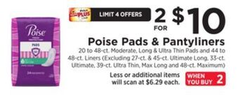 ShopRite Pads & pantyliners offer