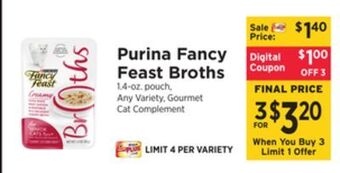 ShopRite Fancy feast broths offer
