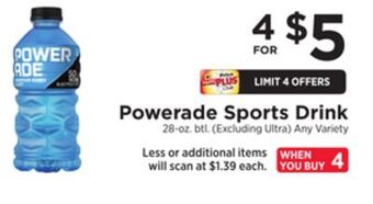 ShopRite Sports drink offer