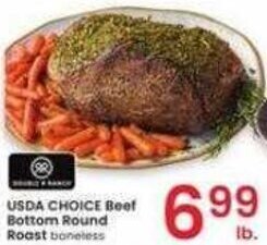 Albertsons USDA CHOICE Beef Bottom Round Roast boneless offer