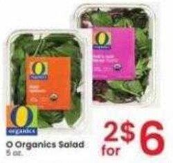 Albertsons O Organics Salad 5 oz offer