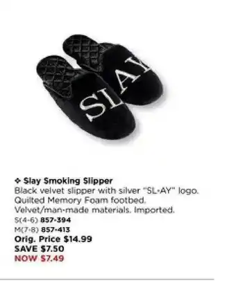 Avon Slay Smoking Slipper offer