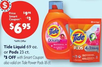 Family Dollar Tide liquid 69 oz. or pods 23 ct. offer