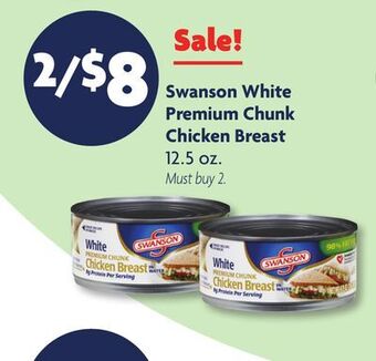 Family Dollar Swanson white premium chunk chicken breast offer