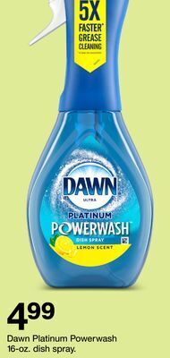 Target Dawn platinum powerwash 16-oz. dish spray offer