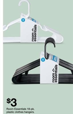 Target Room essentials 18-pk. plastic clothes hangers offer