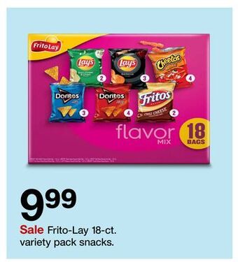 Target Frito-lay 18-ct. variety pack snacks offer