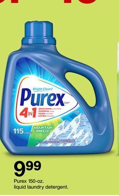 Target Purex 150-oz. liquid laundry detergent offer