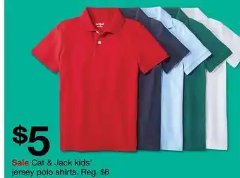 Target Cat & jack kids' jersey polo shirts offer
