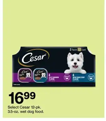 Target Select cesar 12 - pk. 3.5 - oz. wet dog food offer