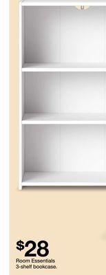 Target Room essentials 3-shelf bookcase offer