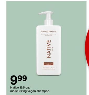 Target Native 16.5-oz. moisturizing vegan shampoo offer
