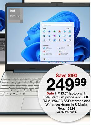 Target Hp 15.6 laptop offer