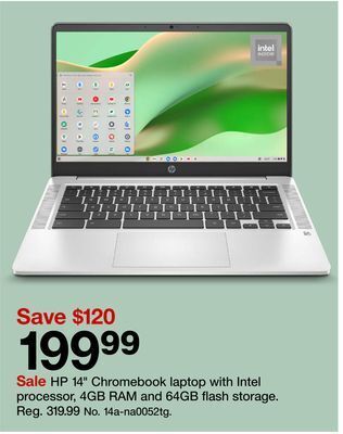 Target Hp 14 chromebook laptop offer