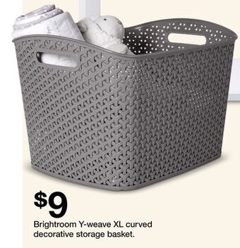Target Brightroom y-weave xl curved decorative storage basket offer
