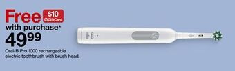 Target Oral-b pro 1000 rechargeable electric toothbrush offer