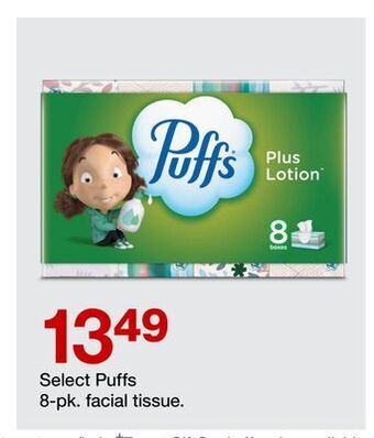 Target Select puffs 8-pk. facial tissue offer