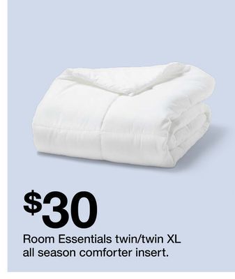 Target Room essentials twin/twin xl all season comforter insert. offer