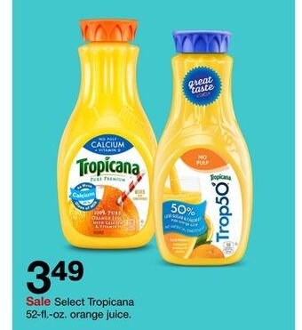 Target Select tropicana 52-fl.-oz. orange juice offer