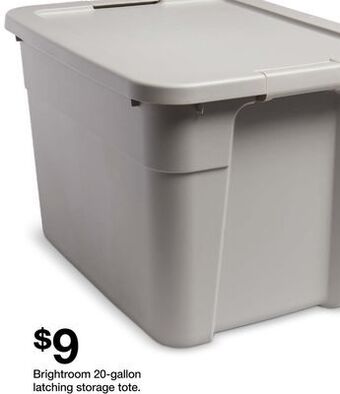 Target Brightroom 20-gallon latching storage tote offer