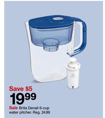Target Brita denali 6-cup water pitcher offer