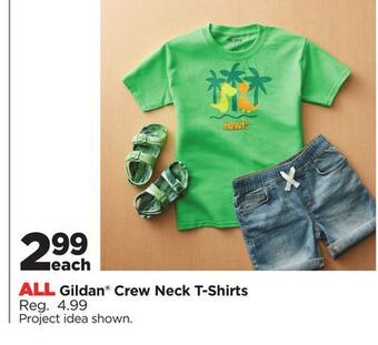 Michaels All gildan® crew neck t-shirts offer