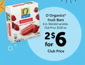 Safeway O Organics Fruit Bars offer