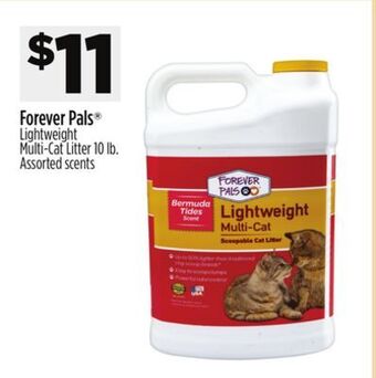 Dollar General Forever pals® lightweight multi-cat litter offer