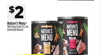 Dollar General Nature's menu® wet dog food offer