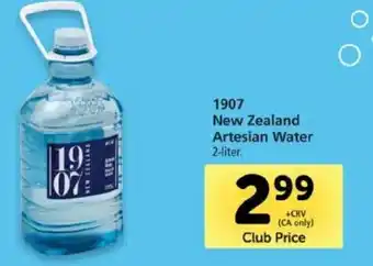 Safeway 1907 New Zealand Artesian Water 2 liter offer