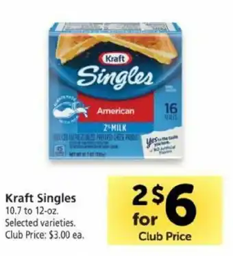 Safeway Kraft Singles 10.7-12 oz offer