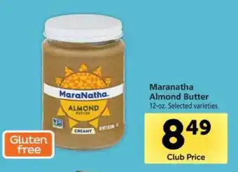 Safeway Maranatha Almond Butter 12 oz offer