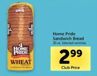 Safeway Home Pride Sandwich Bread 20 oz offer