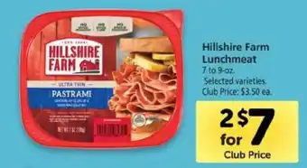 Safeway Hillshire Farm Lunchmeat 7-9 oz offer