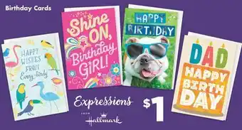 Dollar Tree Birthday cards offer