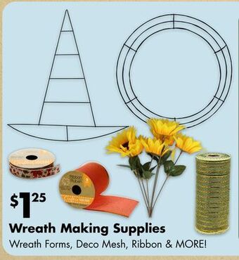 Dollar Tree Wreath making supplies offer