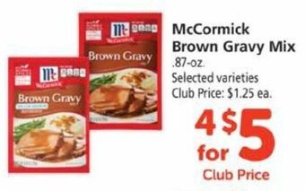 Safeway McCormick Brown Gravy Mix 87 oz offer