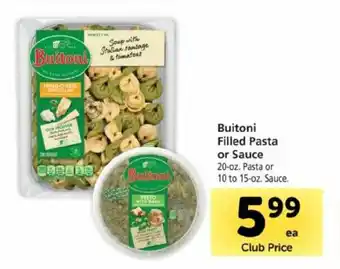 Safeway Buitoni Filled Pasta Or Sauce 20 oz offer