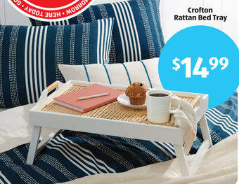 Aldi Crofton Rattan Bed Tray offer