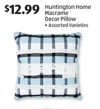 Aldi Huntington Home Macrame Decor Pillow offer