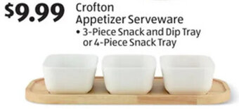 Aldi Crofton Appetizer Serveware • 3-Piece Snack and Dip Tray or 4-Piece Snack Tray offer