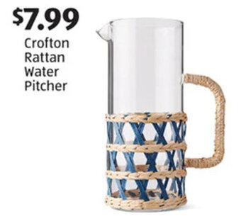 Aldi Crofton Rattan Water Pitcher offer