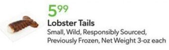 Publix Lobster Tails offer